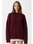Kadın Stella Yumuşak Oversize Bordo Triko Kazak 1
