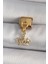 316L Çelik Gold Renk Sallantı Zirkon Taşlı Taç Model Nomination Charm 1