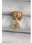 316L Çelik Gold Renk Sallantı Zirkon Taşlı Göz Model Nomination Charm 1