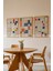Modern Renkli Geometrik 3 Parçalı Ahşap Çerçeveli Tablo Seti - 21 x 30 1