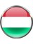 Maceristan Hungary Ülke Bayrağı Paslanmaz Çelik Iğneli 3D Yuvarlak Camlı Rozet 1