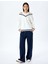 Biyeli Oversize V Yaka Atlet Detaylı Sweatshirt 2