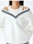 Biyeli Oversize V Yaka Atlet Detaylı Sweatshirt 5