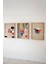 Modern Grafik 3 Parçalı Ahşap Çerçeveli Tablo Seti - Çizgisel ve Geometrik TASARIM-21 x 30 1