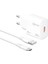 APC-U422T Type-C Usb-A 22W 3.4A Beyaz Kablolu Hızlı Ev Şarj Adaptörü 2