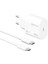 APC-U425T Type-C Usb-C 25W 3.0A Beyaz Kablolu Hızlı Ev Şarj Adaptörü 2