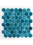 Mutfak Tezgah Arası, Havuz, Banyo, Sauna, Spa, ve Yaşam Alanlarının Tüm Yüzeyleri İçin. Hegzagonal 38MM P. Turkuaz 29X29 Cm. Fileli Cam Mozaik. ( 1 M2 Fiyatıdır ) 1