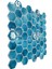Mutfak Tezgah Arası, Havuz, Banyo, Sauna, Spa, ve Yaşam Alanlarının Tüm Yüzeyleri İçin. Hegzagonal 38MM P. Turkuaz 29X29 Cm. Fileli Cam Mozaik. ( 1 M2 Fiyatıdır ) 4