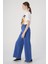 İNDIGO-%100 Pamuk Bol Paça Cepli Pantolon 3