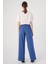 İNDIGO-%100 Pamuk Bol Paça Cepli Pantolon 4
