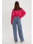 Mavi-Boru Paça Denim Pantolon 4