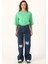 Mavi-Yırtık Detaylı Wide Leg Pantolon 2
