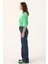 Mavi-Yırtık Detaylı Wide Leg Pantolon 3