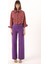 Mor-Wide Leg Yüksek Bel Pantolon 2