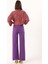 Mor-Wide Leg Yüksek Bel Pantolon 4