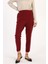 Bordo-Beli Lastikli Havuc Pantolon 2