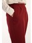 Bordo-Beli Lastikli Havuc Pantolon 5