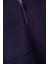 Koyu Indigo Yarım Fermuarlı Kapüşonlu Silky Touch Sweatshirt 4