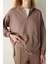Silky Feel Zipped Vizon Rengi Sweatshirt 2