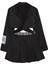 Cut Out Saten Pileli Mini Elbise Siyah 1