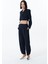 Pile Detaylı Jogger Pantolon Lacivert 1