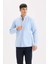 %100 Pamuk Regular Fit Polo Yaka Oxford Basic Düz Uzun Kollu Gömlek A8028AX25SP 4