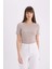 Slim Fit Dar Kesim Bisiklet Yaka Fitilli Kaşkorse Basic Düz Kısa Kollu Tişört C0097AX25SP 4