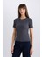 Slim Fit Dar Kesim Bisiklet Yaka Fitilli Kaşkorse Basic Düz Kısa Kollu Tişört C0097AX25SP 3