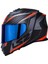 Storm 2 Racer Turuncu Kapalı Motosiklet Kaskı Mavi Camlı 3