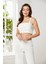 Pierre Cardin 2050 Kadife Saten 3'lü Kadın Crop'lu Pijama Takımı 4