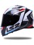 Storm 2 Racer Beyaz Kapalı Motosiklet Kaskı Siyah Camlı 4