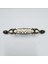 Miray 96 mm Metal Antik Sarı Beyaz Porselen Desenli / 4 Adet 3