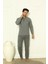 Falkom 5004 Interlok Kalın Kışlık Çizgili Erkek Ev Pijama Takımı 1