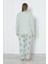 Fwn 3400 Interlok Nakışlı Kışlık Büyük Beden Kadın Pijama Takımı 3