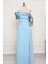 Bebe Mavisi Asimetrik Krep Elbise 6589 2