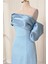 Bebe Mavisi Asimetrik Krep Elbise 6589 4