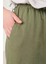 Keten Bol Paça Pantolon Küf Yeşili 8