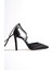 520038 023 Kadın Siyah Saten Büyük & Küçük Numara Stiletto 2