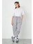 Parçalı Pantolon Açık Gri 3