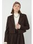 Crop Blazer Ceket Acı Kahve 5