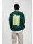 Yeşil Holiday Palmiye Baskılı Sweatshirt 1