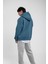 Mavi El Baskılı Kapüşonlu Sweatshirt 2