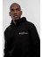 Siyah Örümcek Baskılı Kapüşonlu Sweatshirt 3