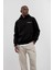 Siyah Örümcek Baskılı Kapüşonlu Sweatshirt 5