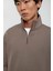 Vizon Yakası Fermuarlı Basic Şardonlu Sweatshirt 1