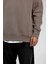 Vizon Yakası Fermuarlı Basic Şardonlu Sweatshirt 2
