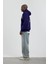 Lacivert Figür Baskılı Kapüşonlu Sweatshirt 5