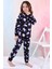 Isob Siyah Kuromi Desenli %100 Pamuk Kız Çocuk Pijama Takımı 3-13 Yaş 41204-41403-S 1