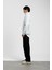 Gri Yakası Fermuarlı Basic Şardonlu Sweatshirt 4