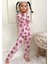 Pjkö Minnie Mause Desen Pembe Uzun Kollu Önden Düğmeli Kız Çocuk Pijama Takımı 4-12 Yaş 538U-P 1
